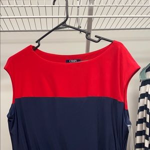 Dress navy and coral